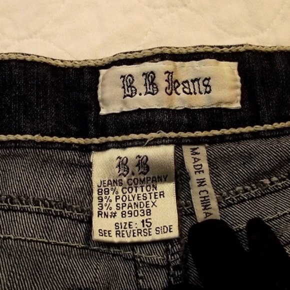 B.B. JEANS Woen's, Cut-off Shorts, Sz 15, Blue - Picture 4 of 14